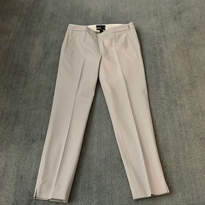 J Crew Martie Cropped Pants - Light Grey